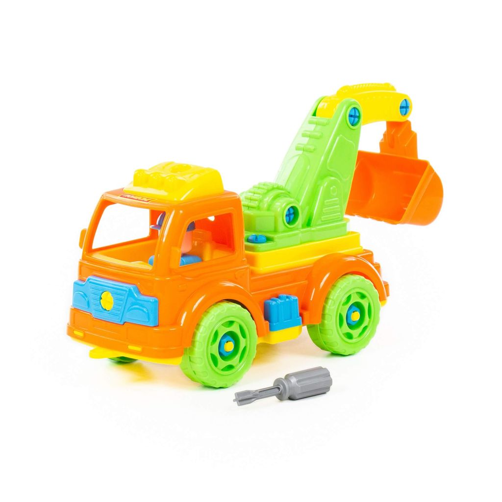 Конструктор-транспорт Автомобиль-экскаватор (в сеточке) - Полесье фото 6