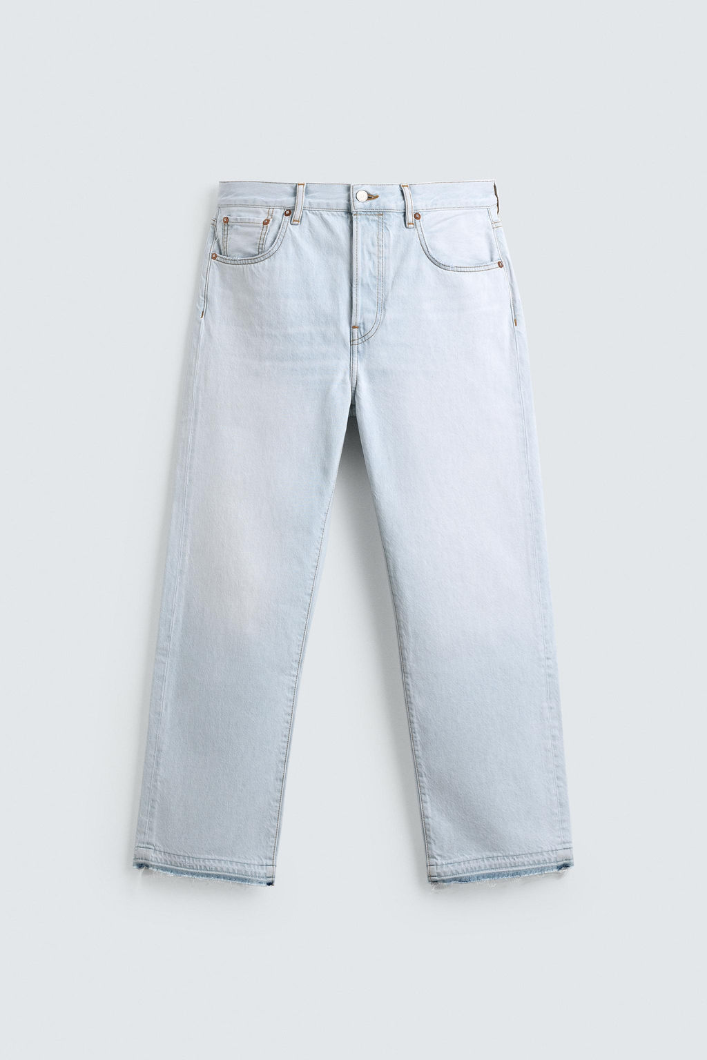 JEANS STRAIGHT ANKLE FIT / Azul claro - Zara фото 7