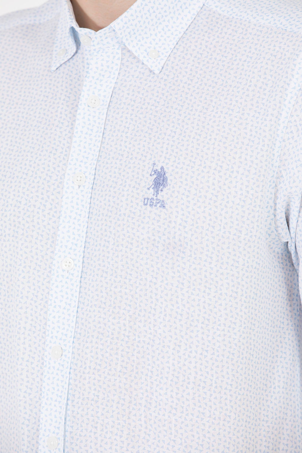 U. S. Polo Assn Мужская белая рубашка с длинным рукавом - U.s. polo assn фото 7