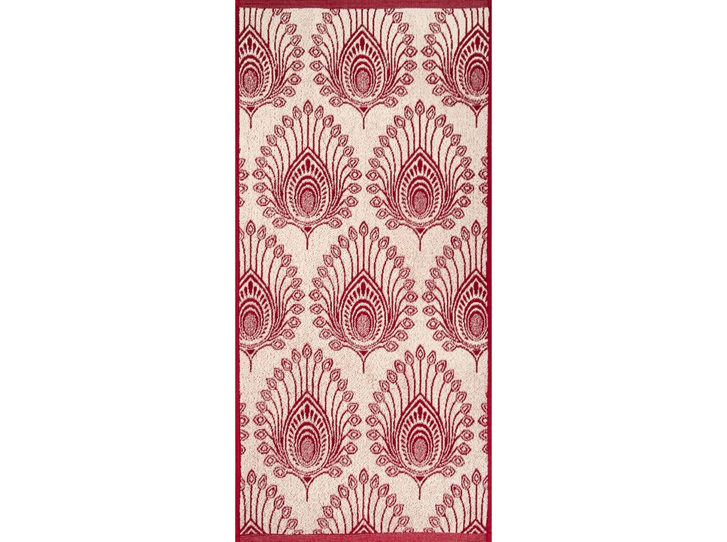 6с102.411ж1 Павлиний глаз (бордо) Полотенце махровое 67х150см