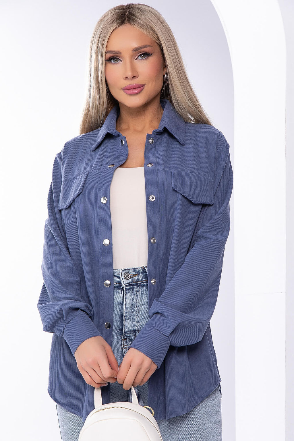 Рубашка Дыхание весны (джинс) Б8228 - Lt collection фото 6