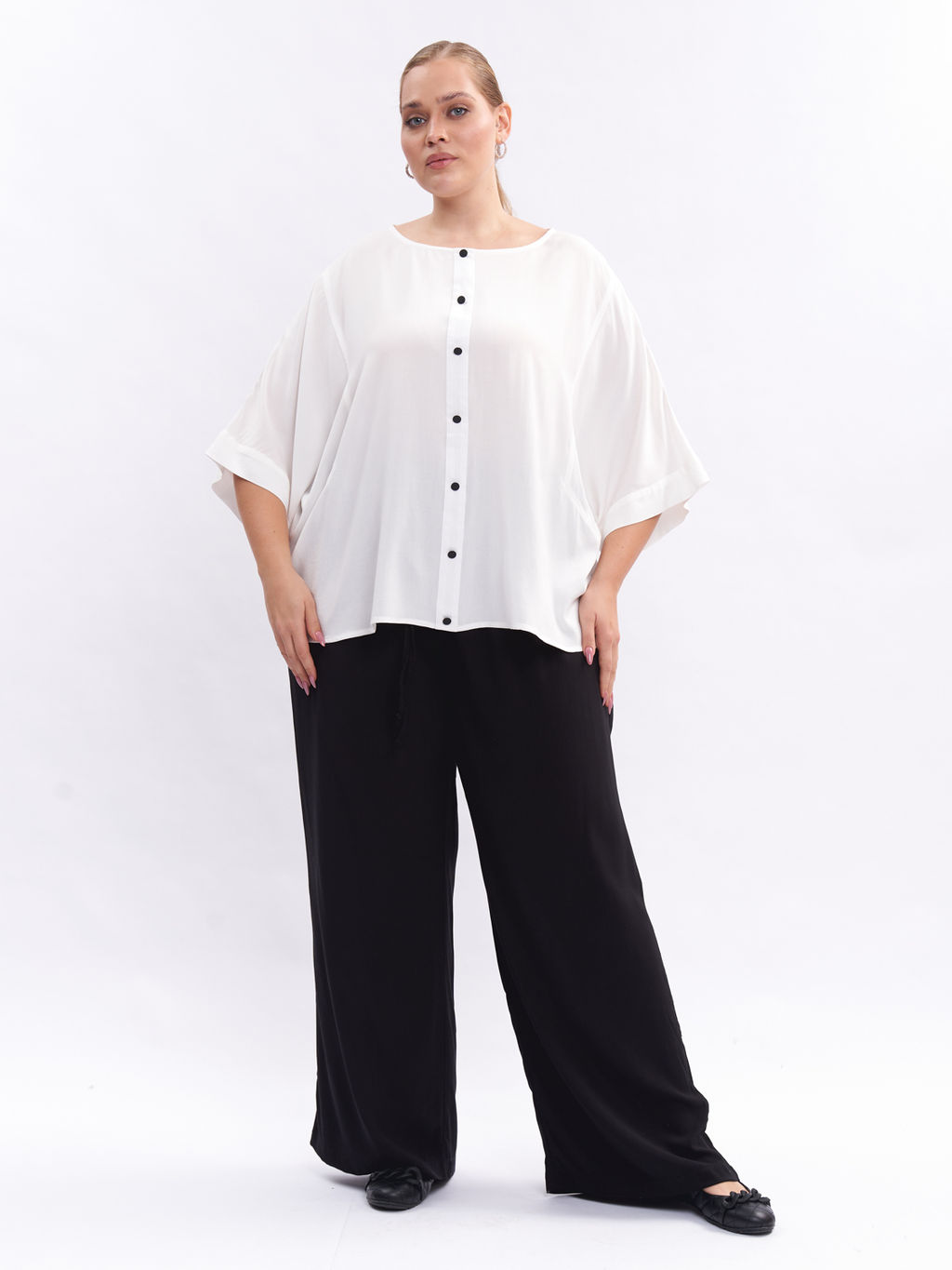 Блузка с коротким рукавом BL16404WHT04 - Артесса фото 8