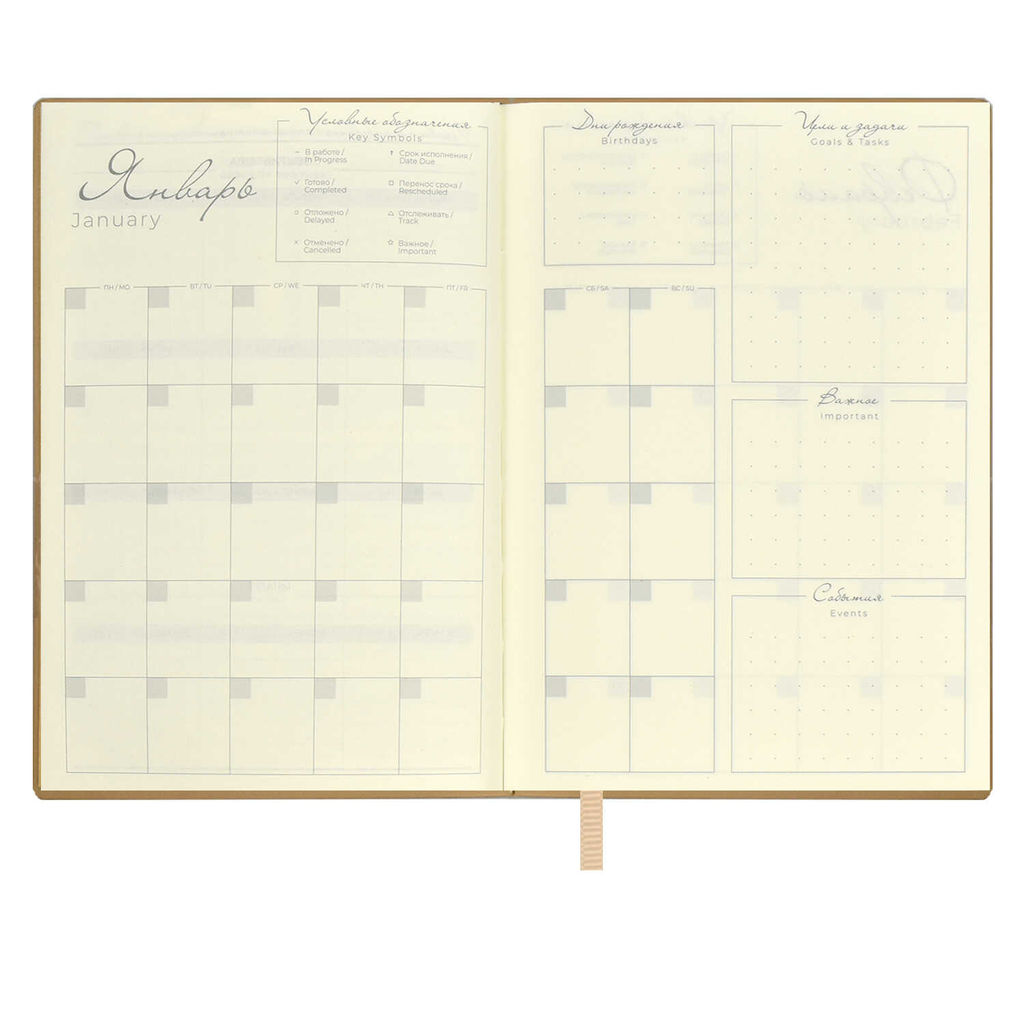 Ежедневник недатированный ESCALADA, А6+, 160 л., арт. 64220/ 20 КРОКО МЕТАЛЛИК ЗОЛОТОЙ  фото 7