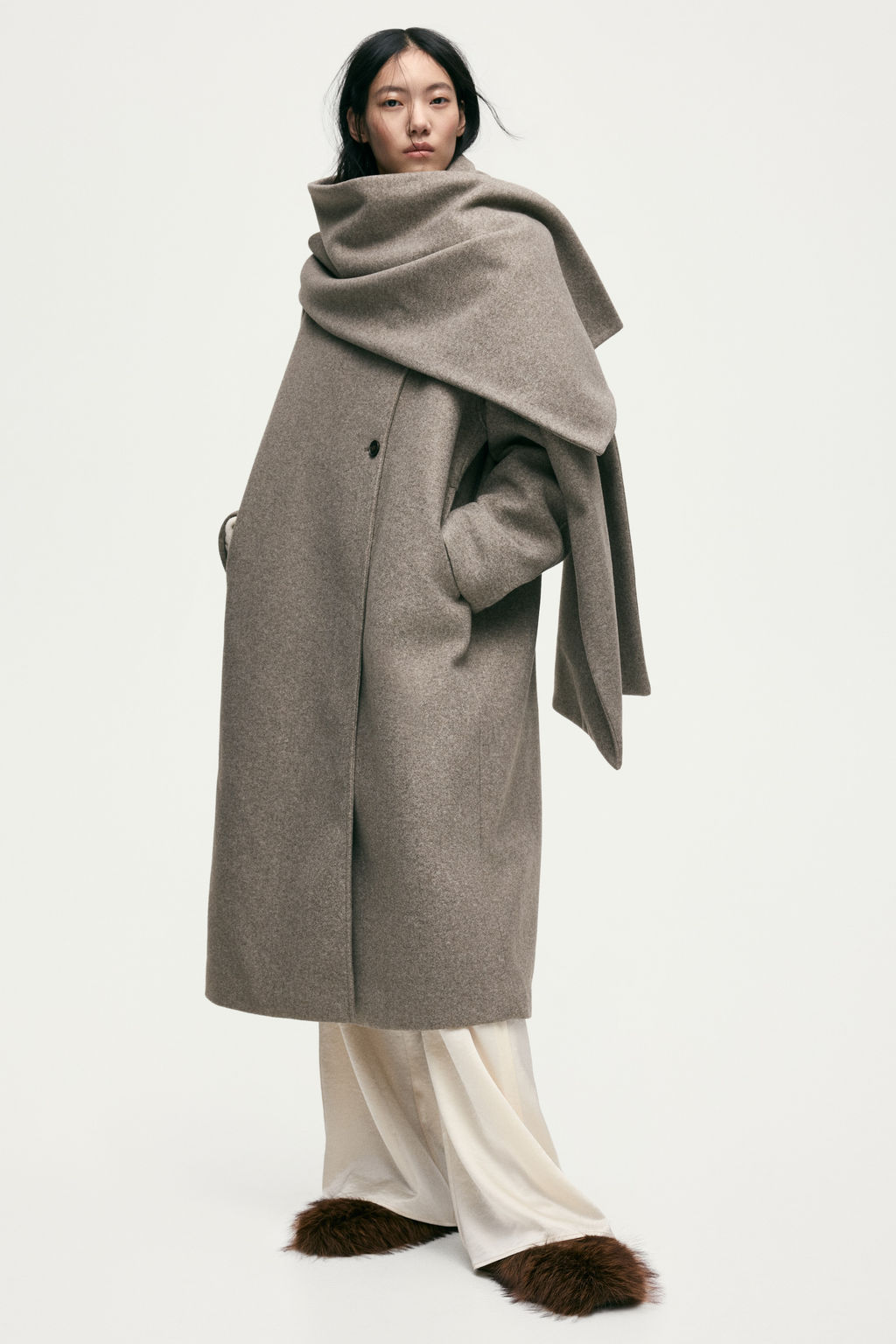 Abrigo con cuello tipo bufanda - H&m фото 9