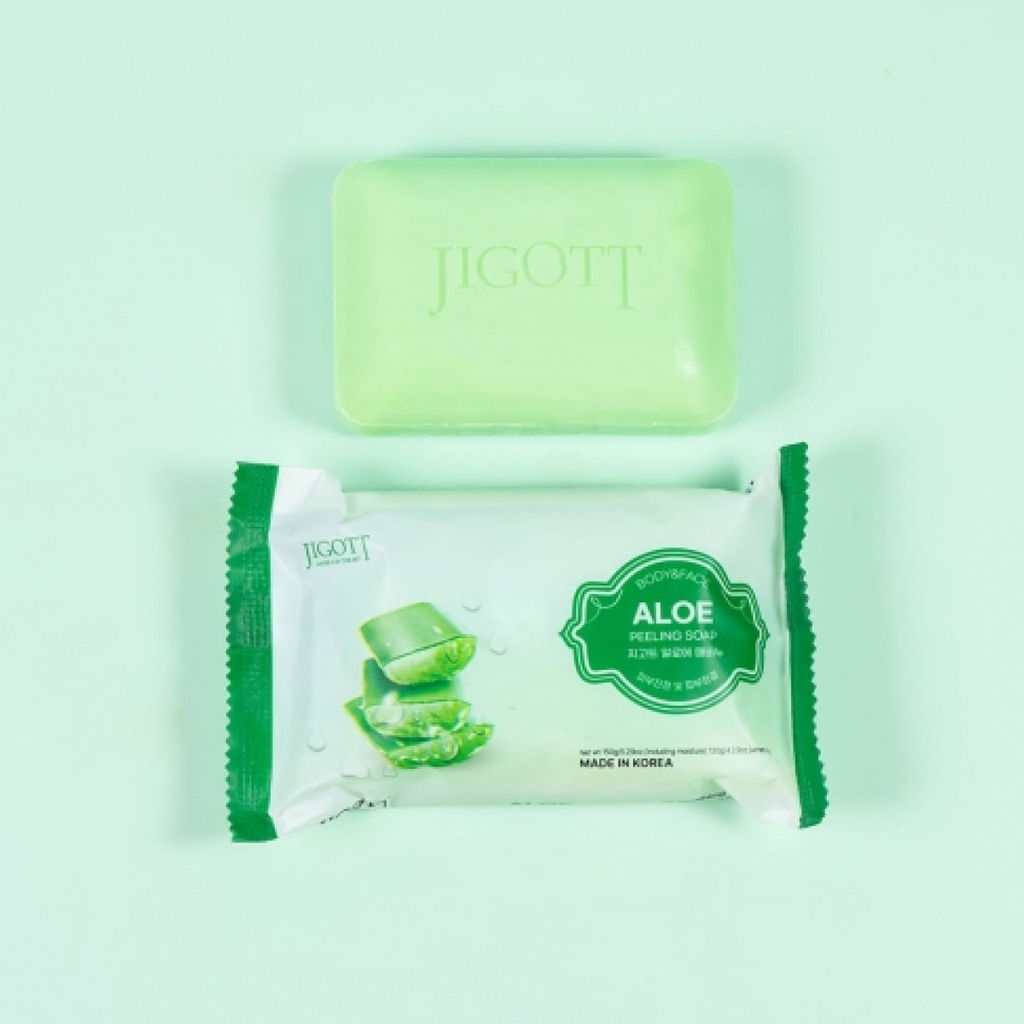 Jigott Мыло-скраб для лица и тела с экстрактом алоэ / Aloe Scrub Soap, 150 г