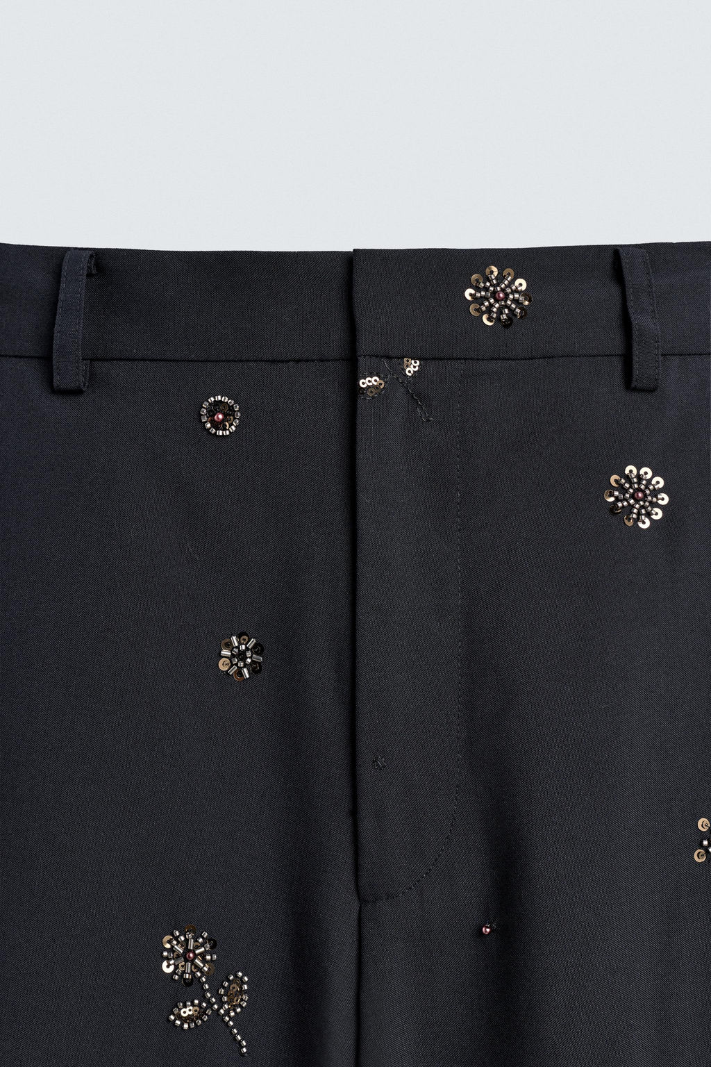 LIMITED EDITION RELAXED FIT SEQUIN TROUSERS - Zara фото 20
