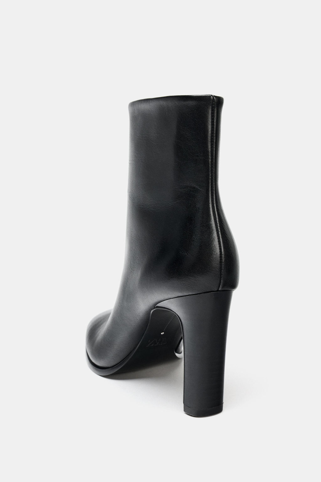 LEATHER HIGH-HEEL ANKLE BOOTS - Zara фото 5