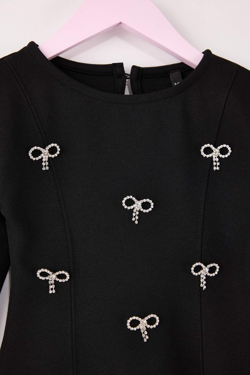 Siyah Fiyonk Detayl? Maxi Boy K?z Cocuk Dokuma Y?lbas? Elbisesi TKDAW26EL00012 - Trendyolmilla фото 3