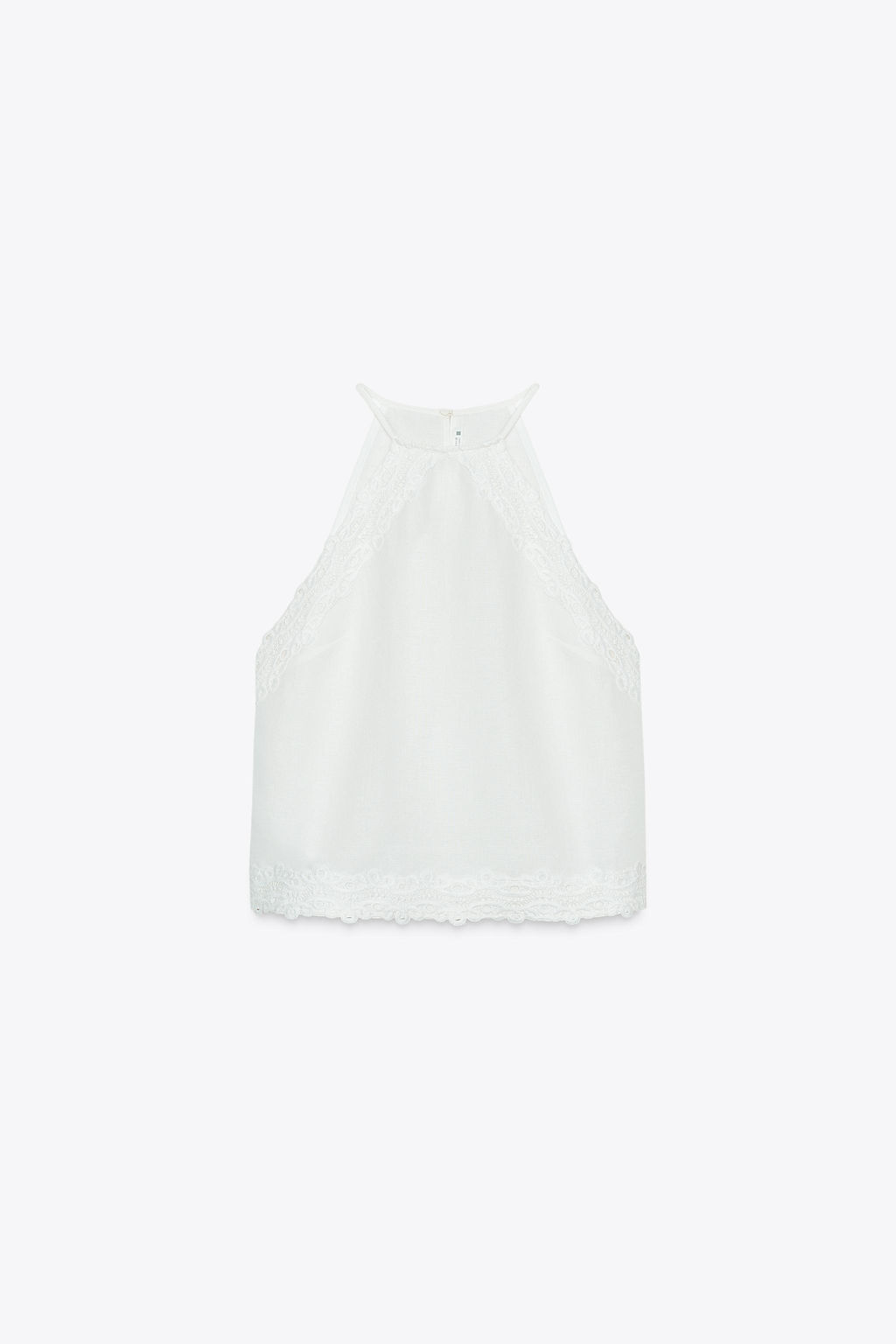 HALTER TOP WITH CROCHET DETAIL - Zara фото 10