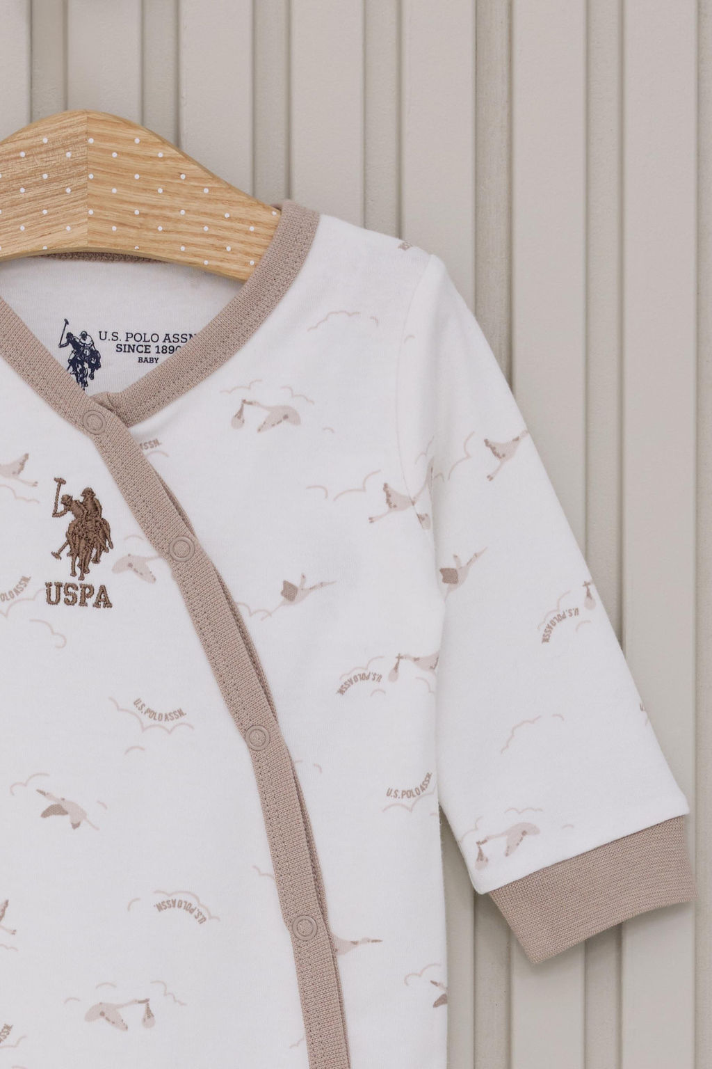 Erkek Bebek Krem Pijama Tak_m_ - U.s. polo assn фото 2