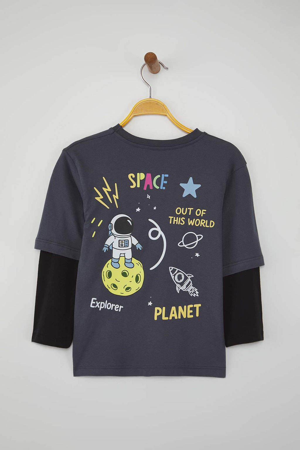 Zumrut Yesili 100% Pamuk Bask?l? Regular Fit Orme Erkek Cocuk T-Shirt TKDAW26TS00012 - Trendyolmilla фото 9