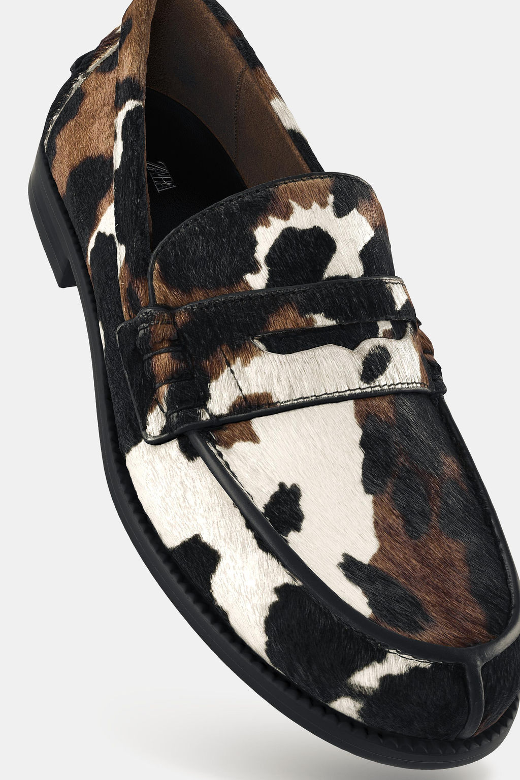ANIMAL PRINT LEATHER LOAFERS - Zara фото 6