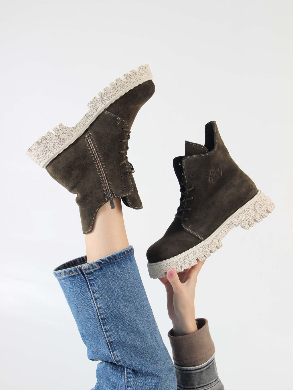 Ботинки EDART 228.V.1541 be. Хаки/шерсть - Ed'art фото 6