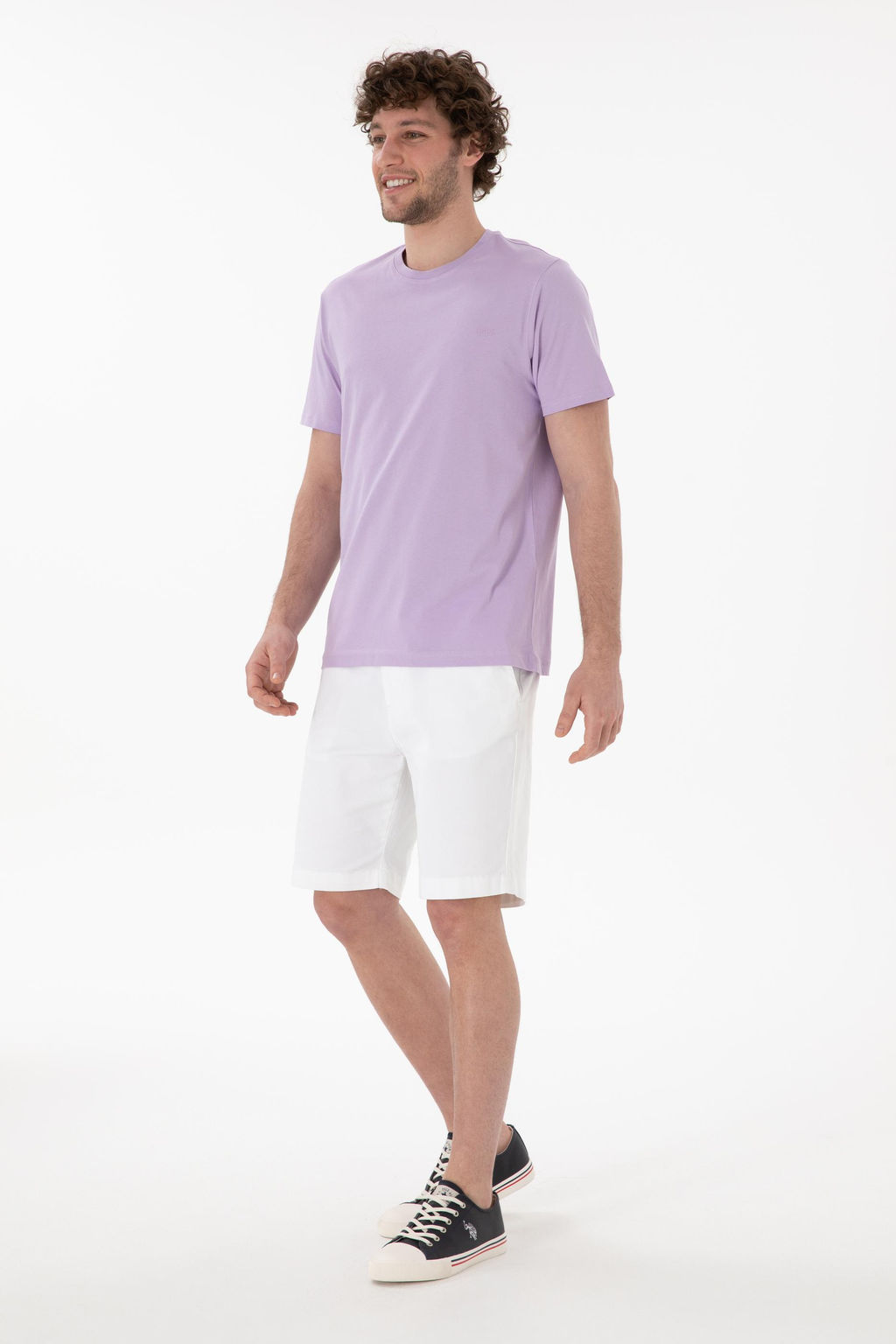 Erkek Regular Fit Bisiklet Yaka Lila Basic Ti__rt Sepette S_rpriz _ndirim - U.s. polo assn фото 5