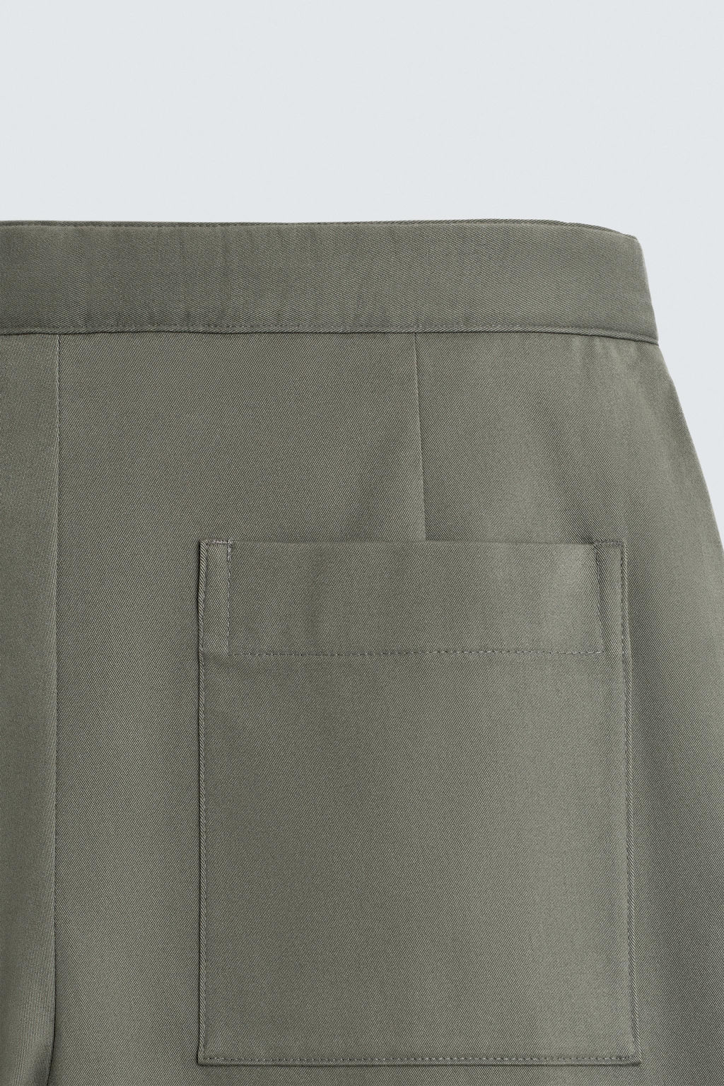 BERMUDA RELAXED FIT PLIEGUES CINTUR?N / Khaki - Zara фото 10