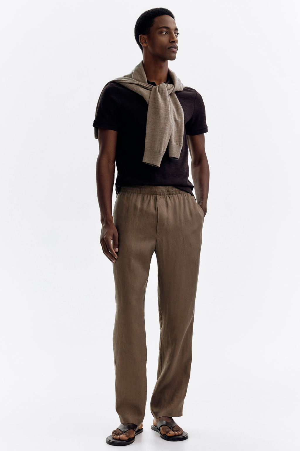 Pantal?n de lino Regular Fit - H&m фото 6