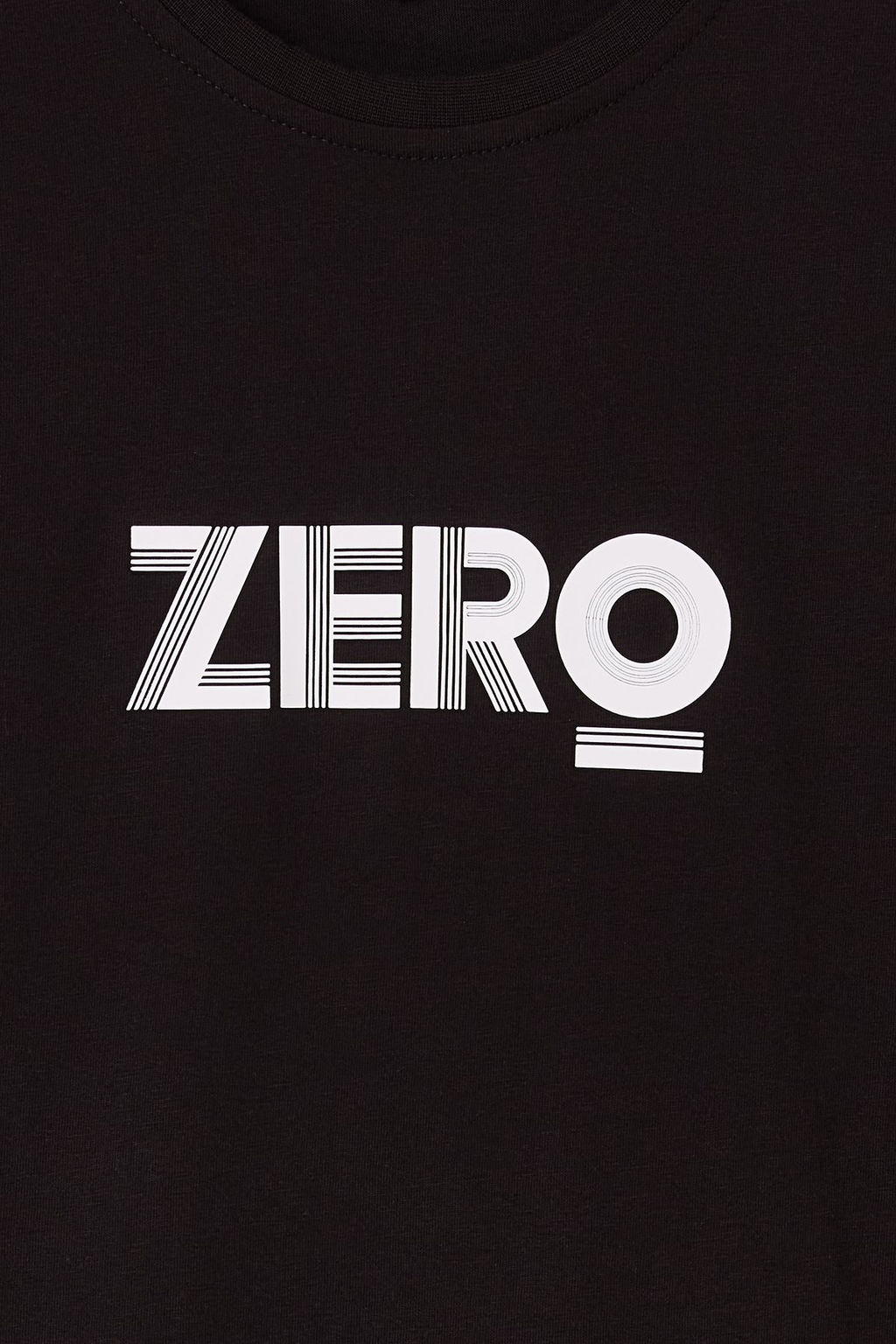 Trendyolmilla Man Siyah Regular/Normal Kesim Zero Bask?l? %100 Pamuk T-Shirt TMNSS25TS00121  фото 4