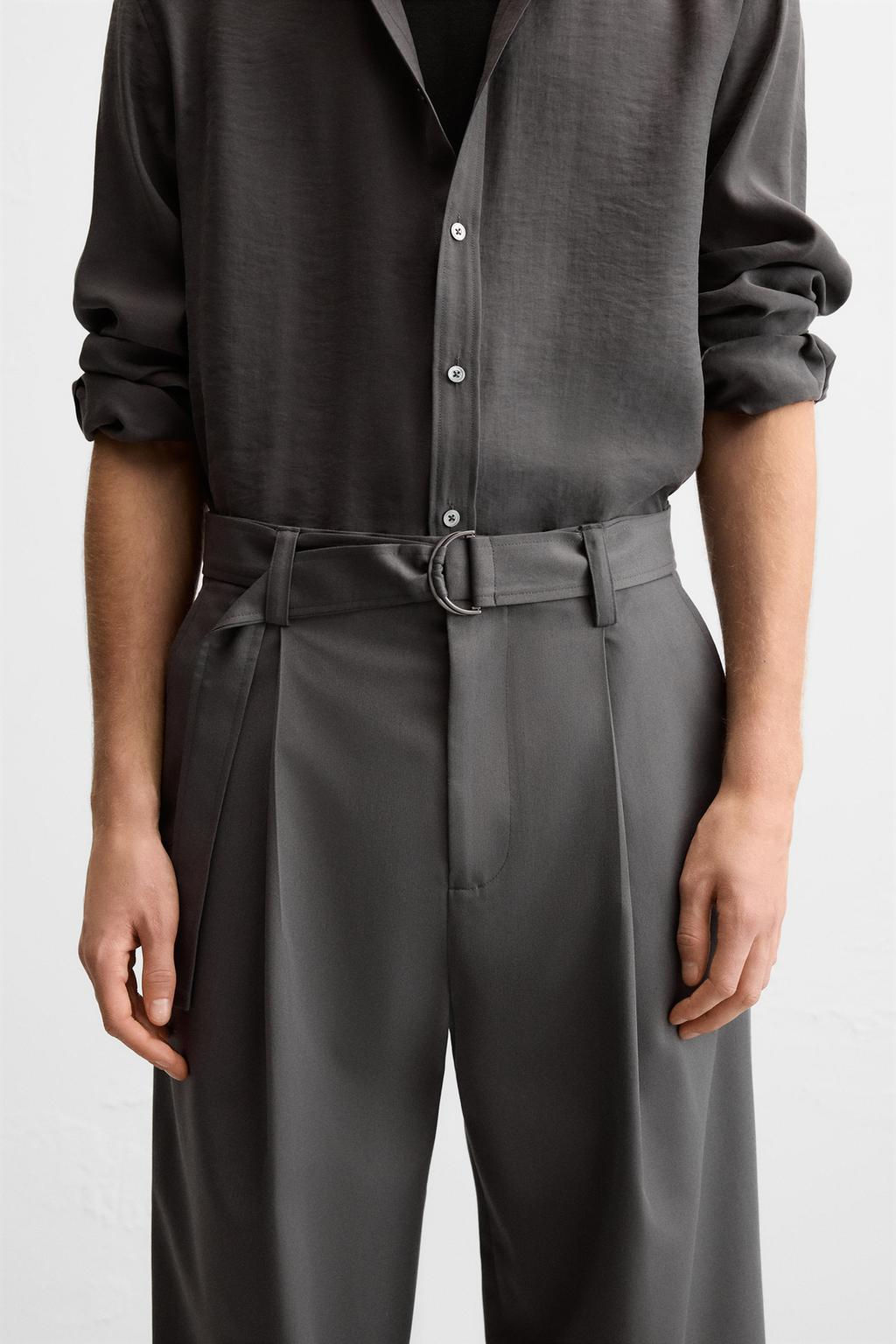 PLEATED TROUSERS WITH BELT - Zara фото 24