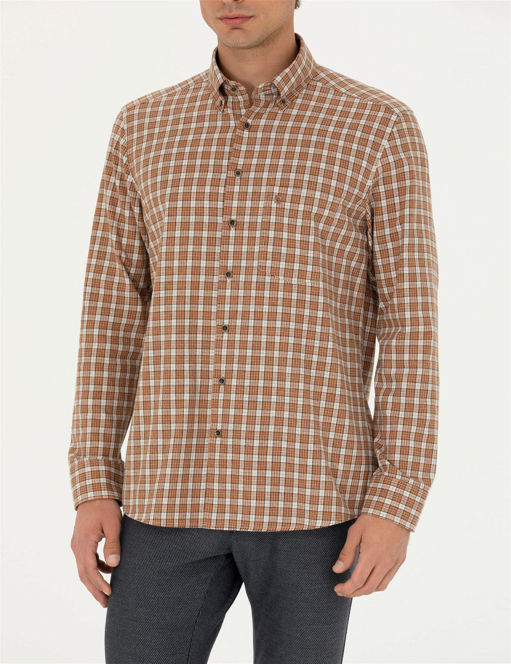 Kahverengi Regular Fit Uzun Kollu G_mlek - Pierre cardin фото 6