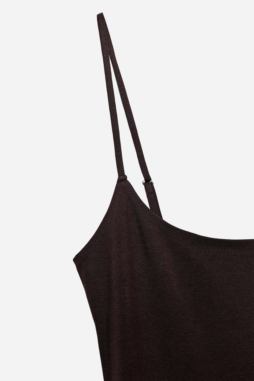 VESTIDO MIDI TIRANTES / Marr?n - Zara фото 8