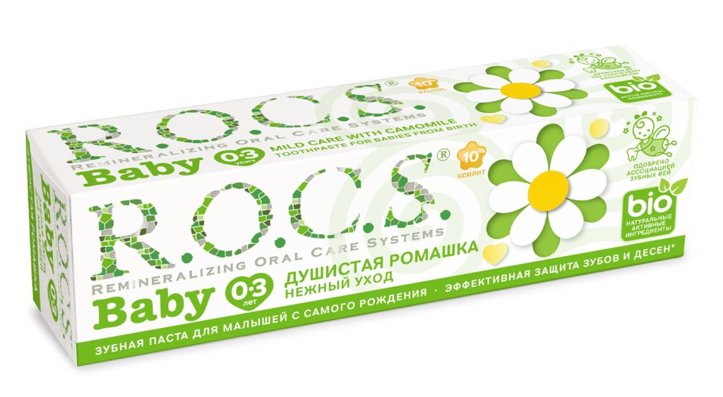 Зубная паста РОКС Baby. Нежный уход. Душистая Ромашка, 45 гр ROCS/РОКС - R.o.c.s. фото 2