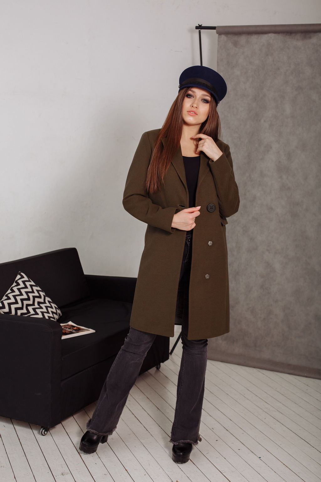 Пальто 20700 (хаки)