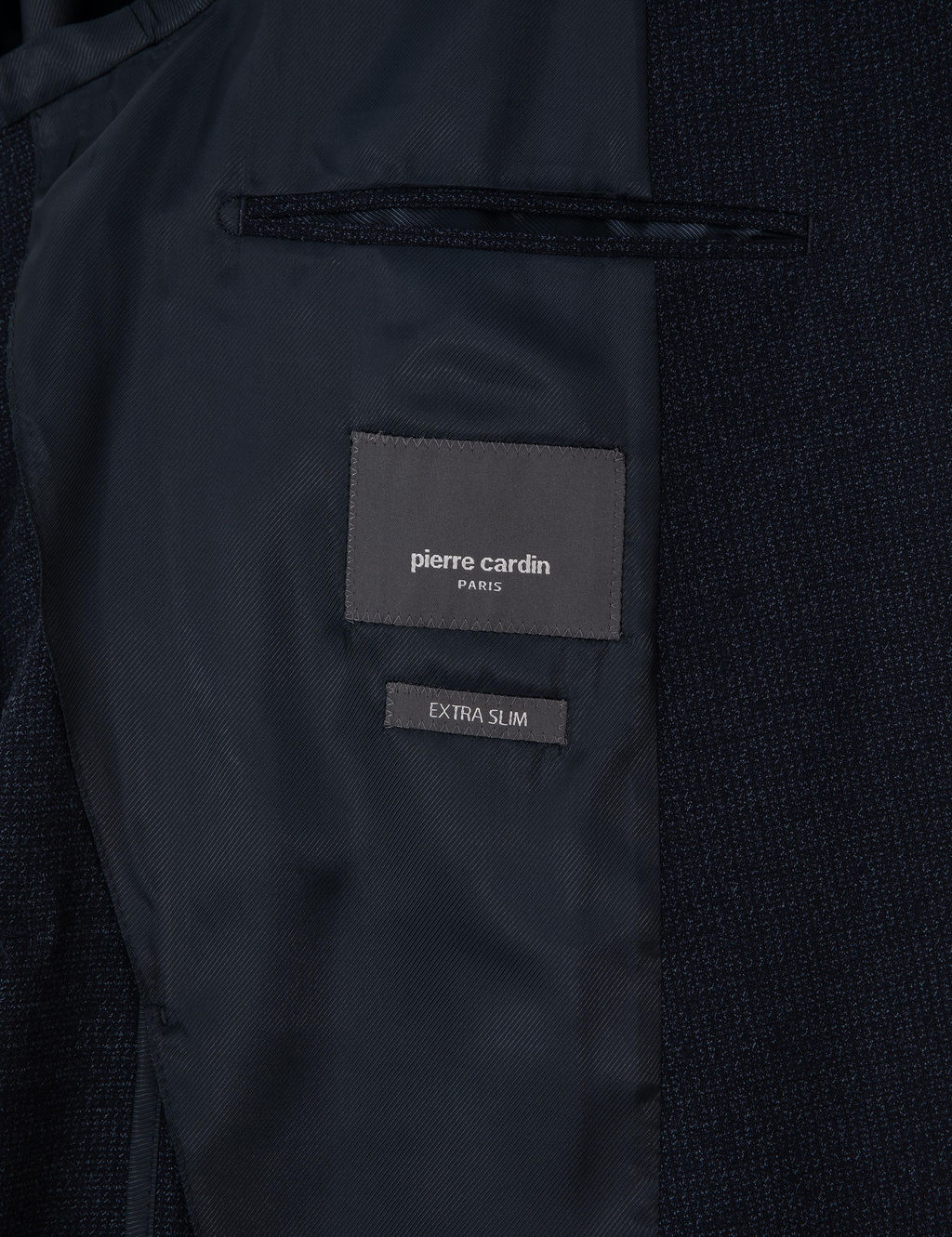 Lacivert Ex. Slim Fit Y_n Kar___ml_ Tak_m Elbise