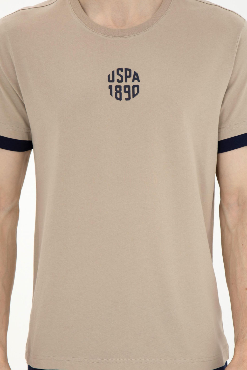 Футболка U.S. Polo Assn. мужская светло-хаки хлопок  фото 13