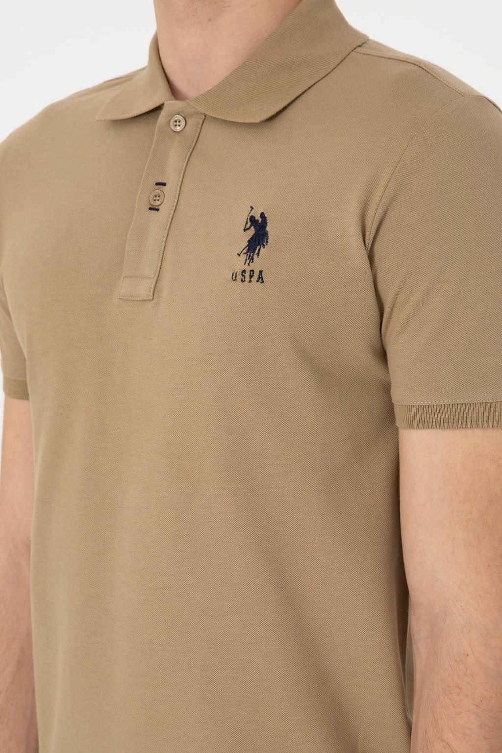 Erkek Slim Fit Polo Yaka Haki Basic Ti__rt Sepette S_rpriz _ndirim - U.s. polo assn фото 7