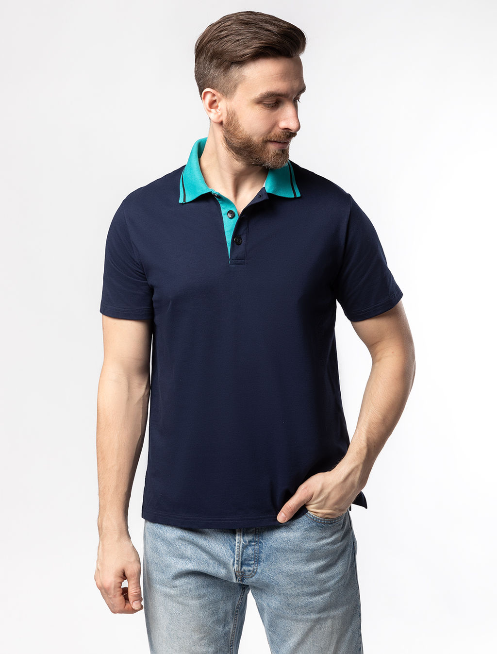 VILATTE / Футболка-поло из трикотажа пике с эластаном  фото 2