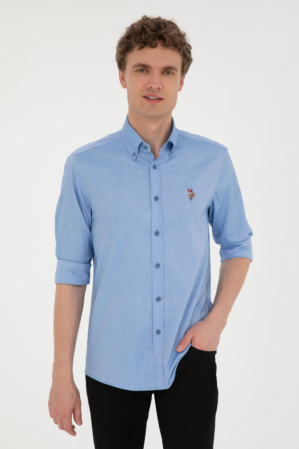 U. S. Polo Assn / Мужская базовая рубашка Saks с длинным рукавом - U.s. polo assn фото 10