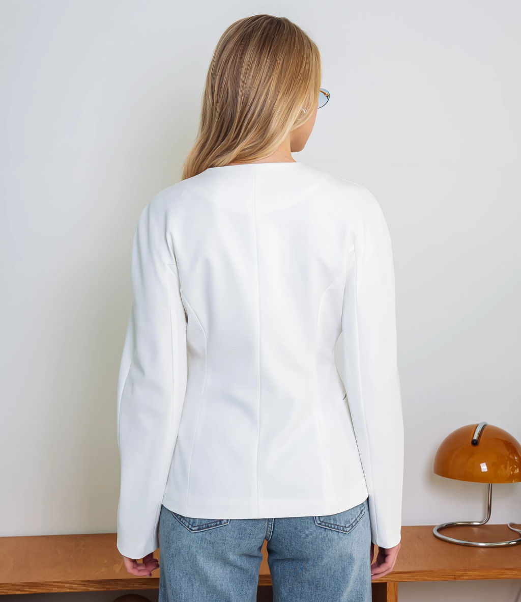 Жакет #КТ2905 (1), молочный - Dommod фото 3