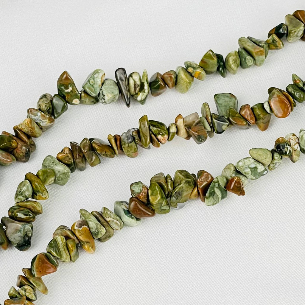 Бусины для украшений из океанической Яшмы крошка 85 см