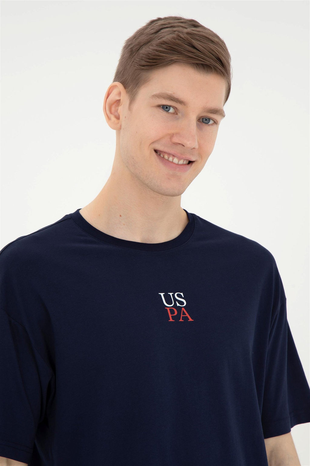 Футболка U.S. Polo Assn. мужская темно-синяя хлопок  фото 2