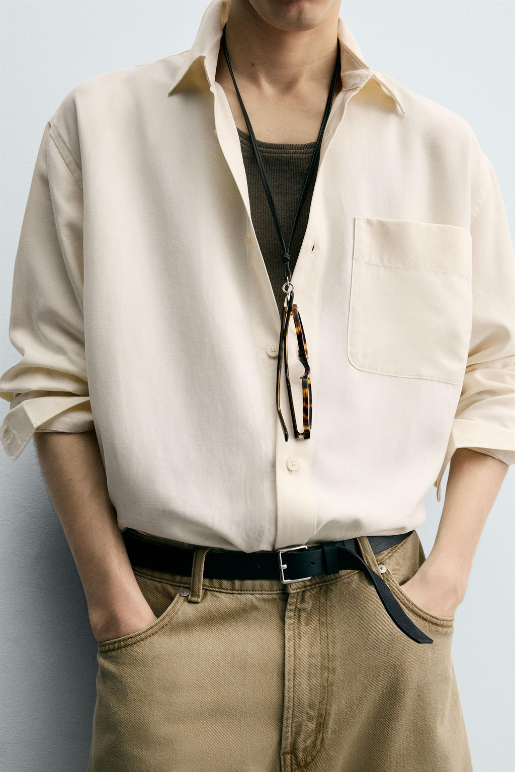 RELAXED FIT FLOWING SHIRT - Zara фото 5