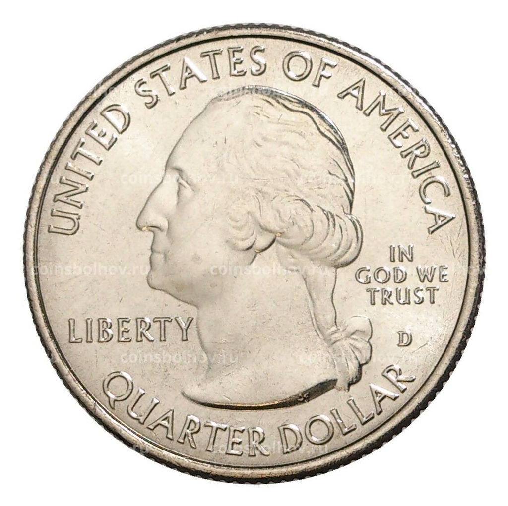 Монета 25 центов 2018 года D Национальные парки  №41 Национальное побережье живописных камней