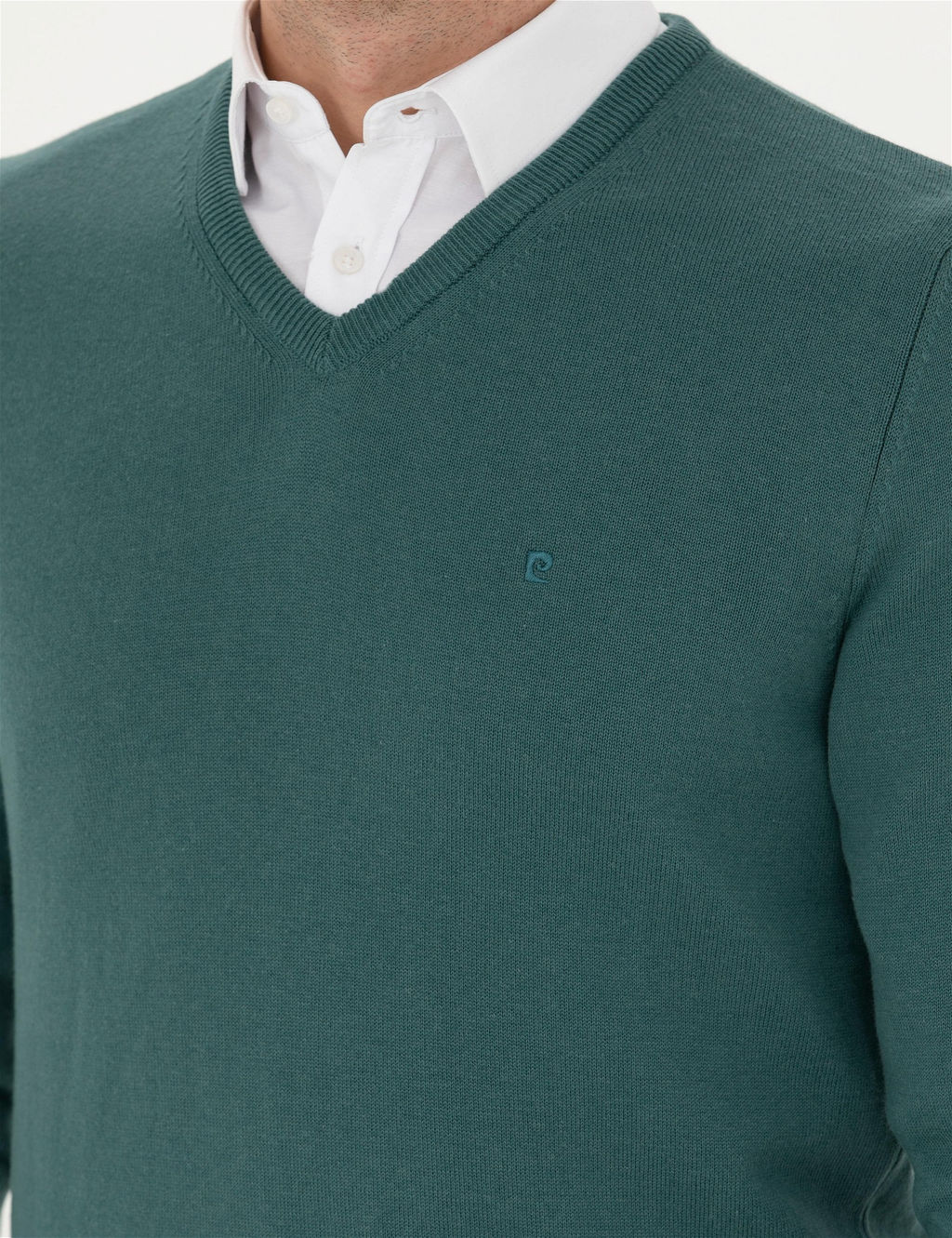 Ye_il Slim Fit V Yaka Basic Triko Kazak - Pierre cardin фото 7