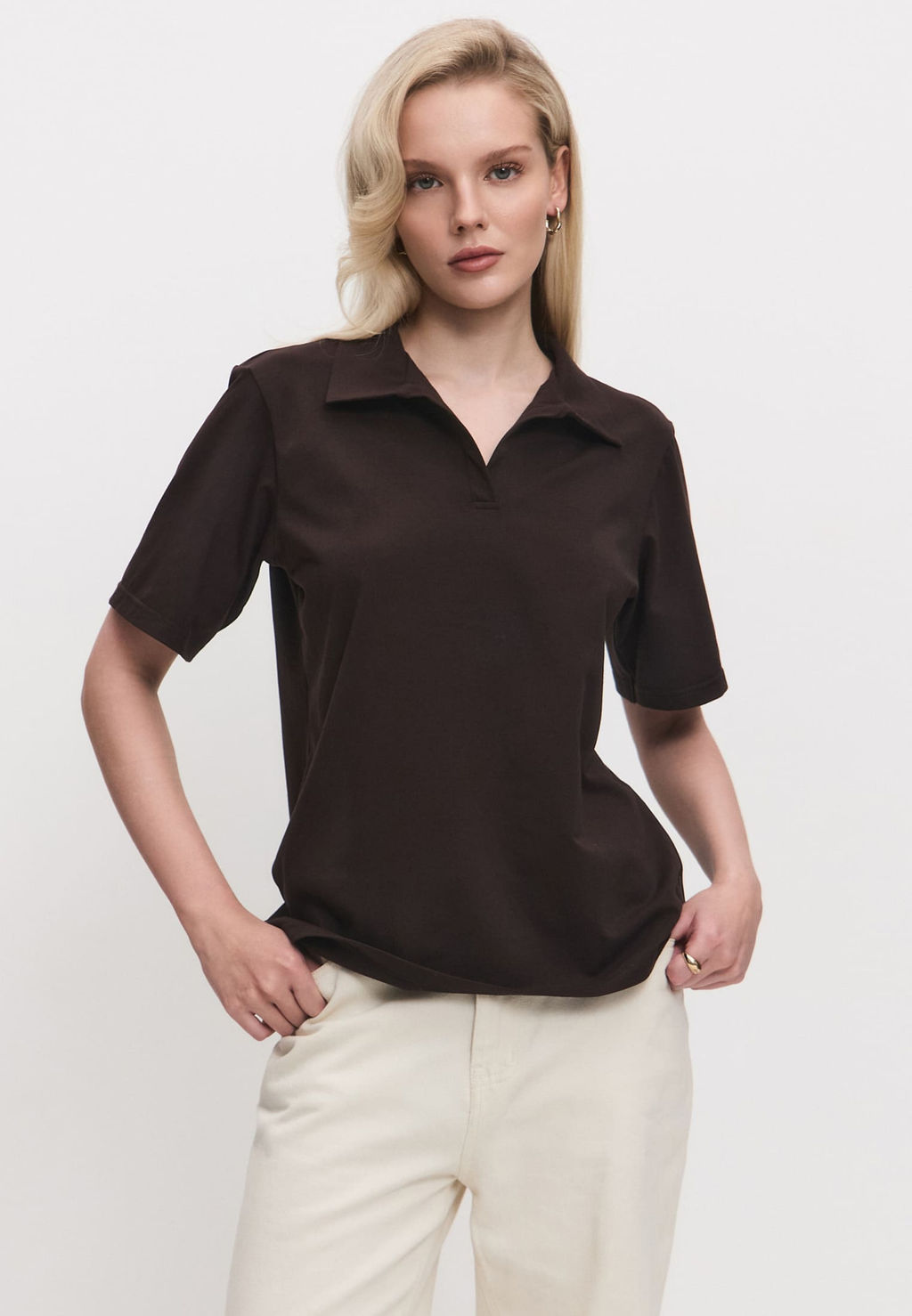 Футболка-поло женская 25234-492 мокко - Avese фото 144