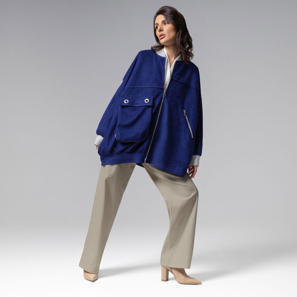 Бомбер объемного кроя с карманами, Стильное вложение (oversize, L-XL) - Charutti фото 2