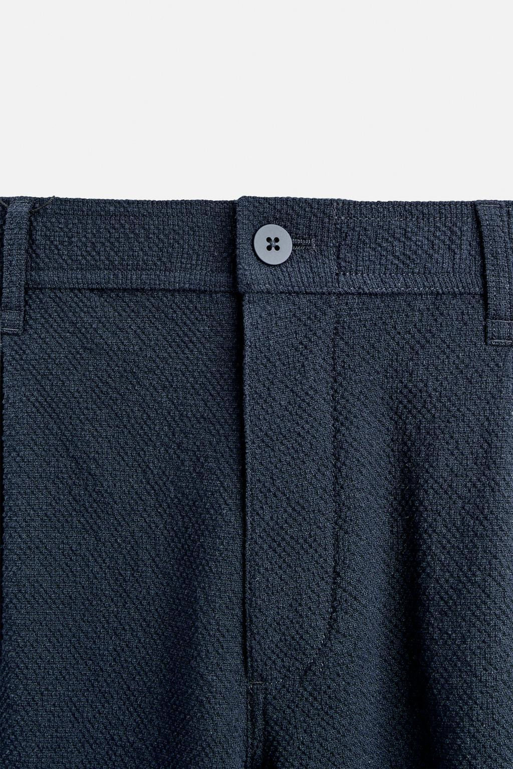 TEXTURED PLEATED TROUSERS - Zara фото 35