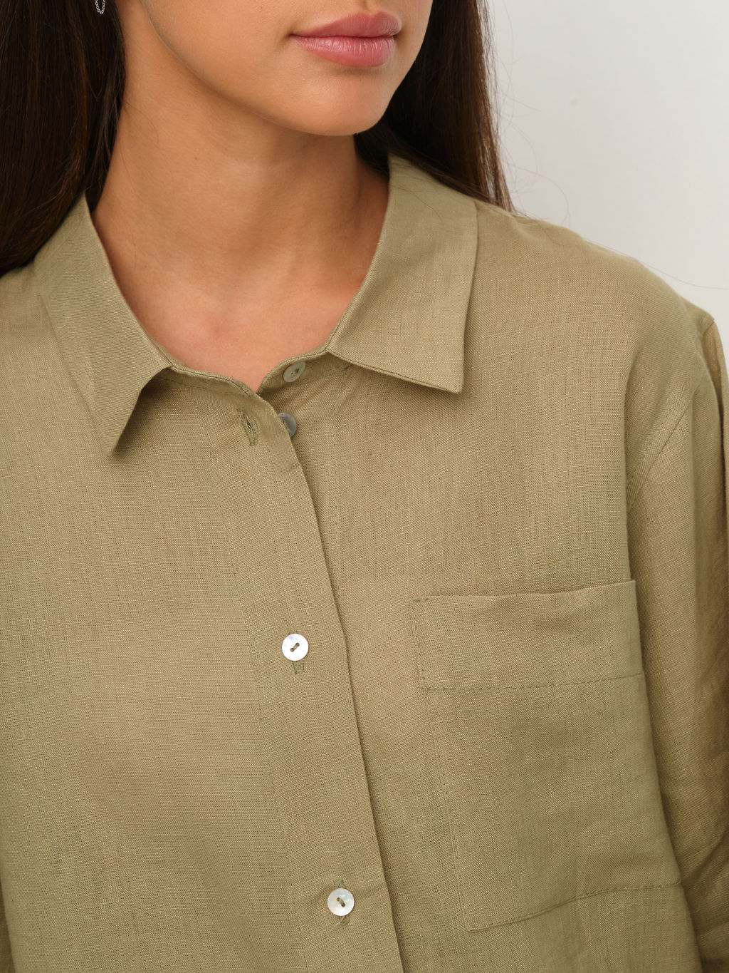 Рубашка короткая S021_Olive Yellow/Салатовый - M&G all natural фото 4