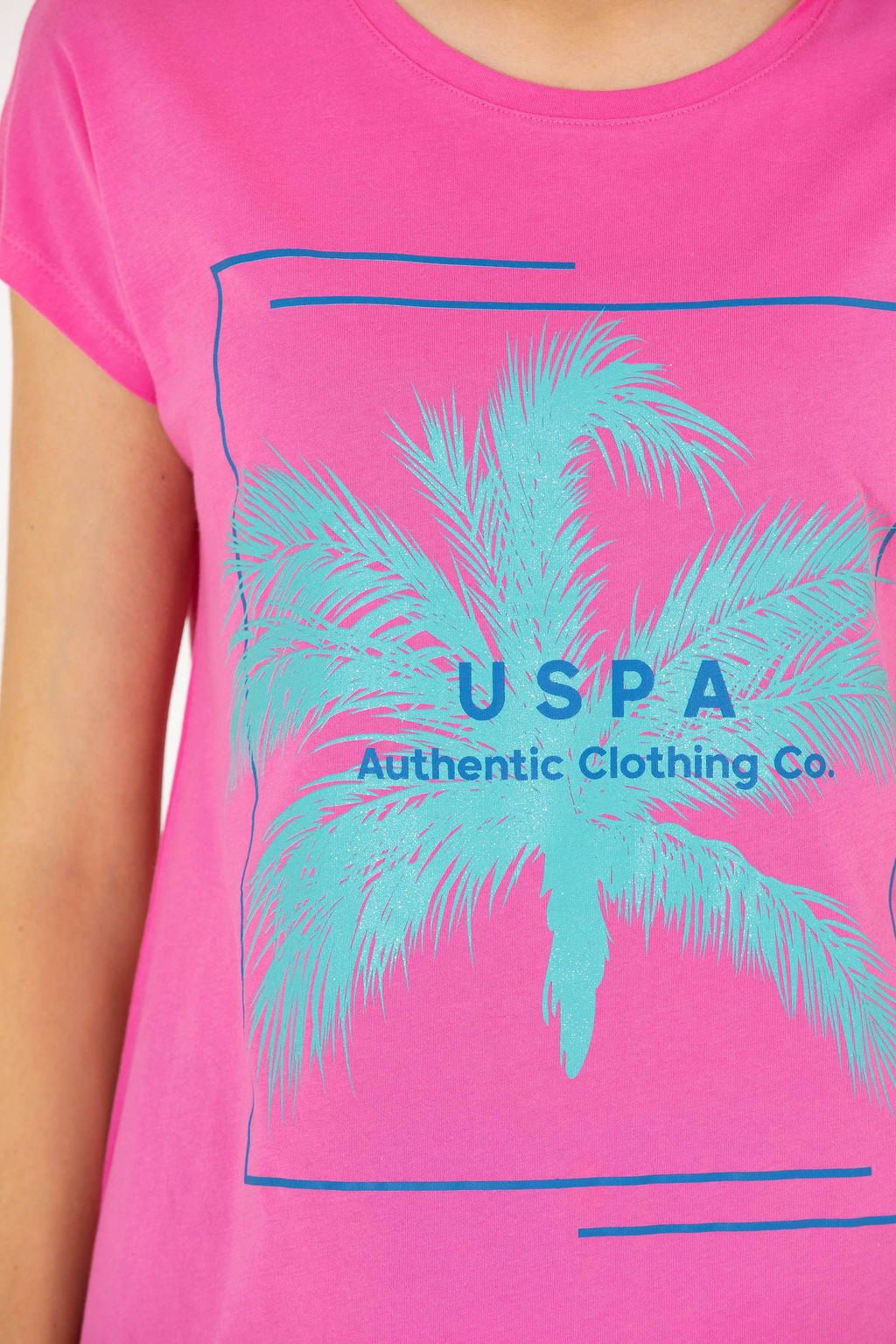 U. S. Polo Assn Женская розовая футболка с круглым вырезом - U.s. polo assn фото 14