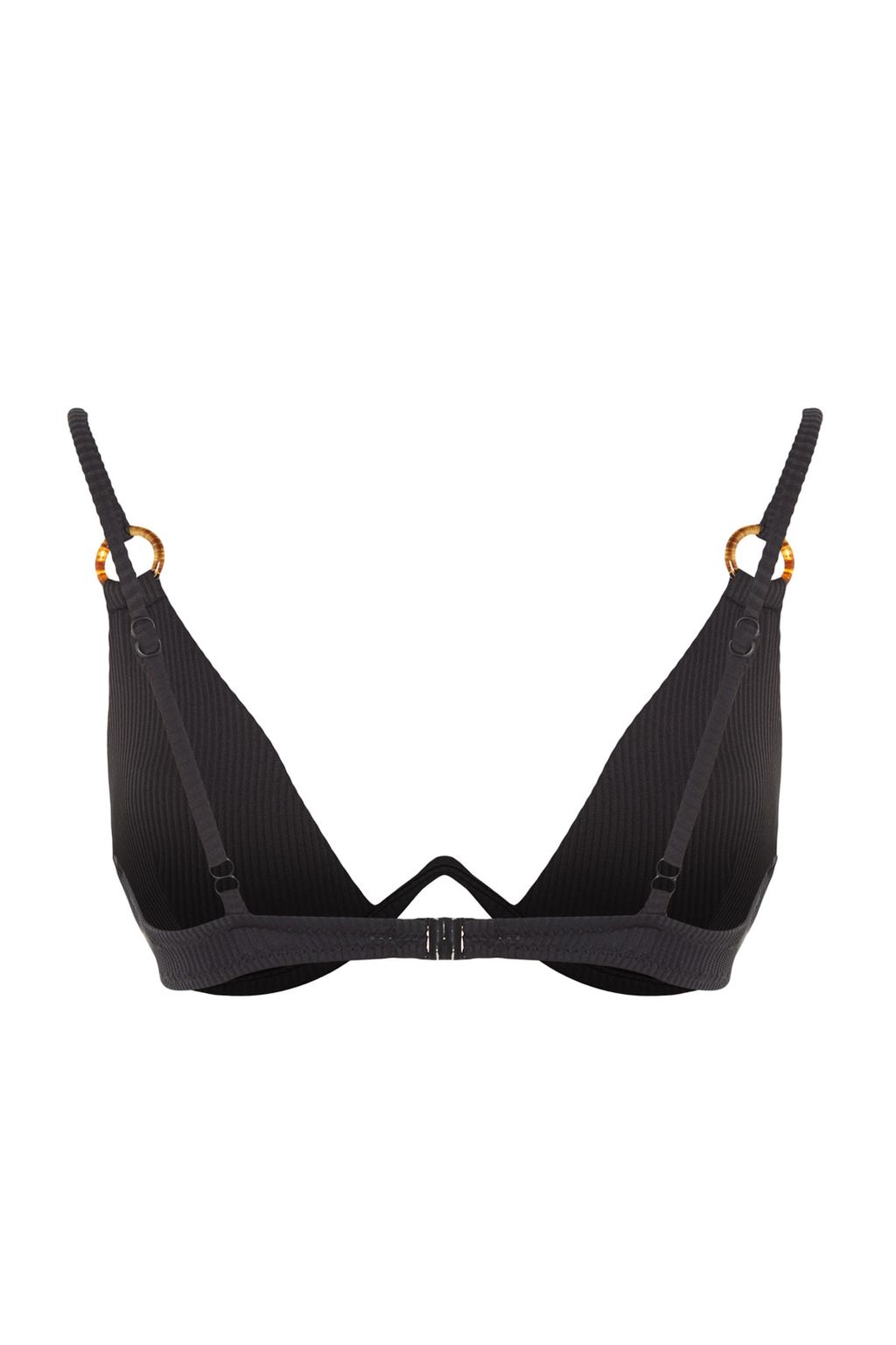 TRENDYOLMILLA Siyah Balkonet Ters V Balenli Dokulu Bikini Ustu TBESS20BU0194  фото 8