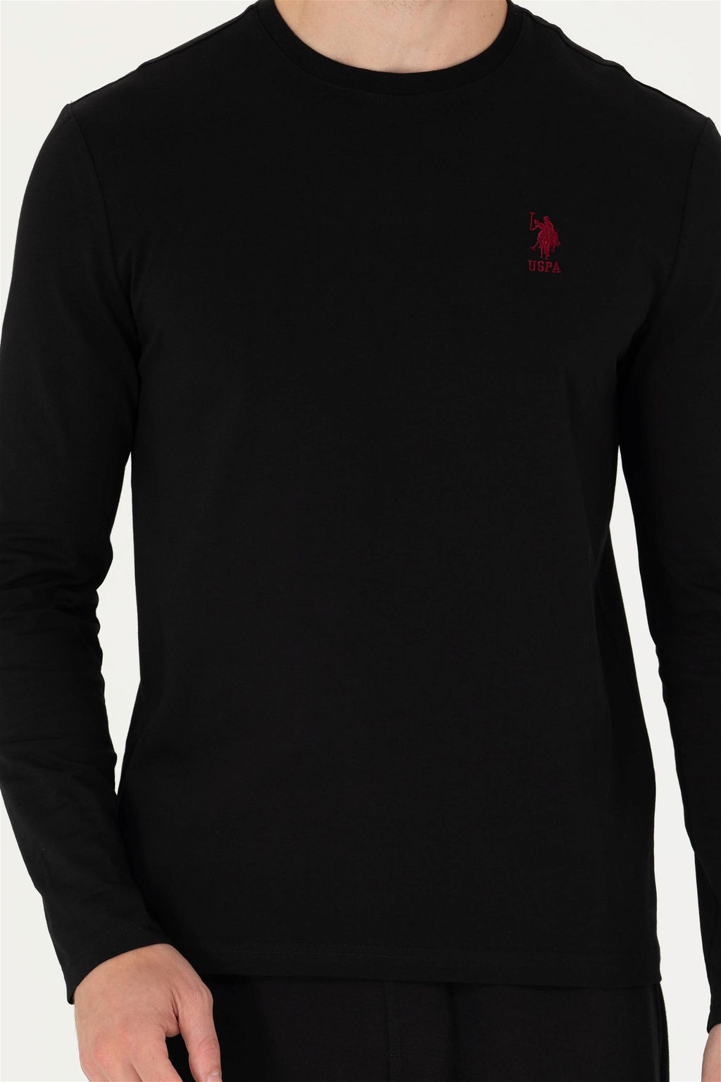 U. S. Polo Assn / Мужской черный базовый свитшот - U.s. polo assn фото 6