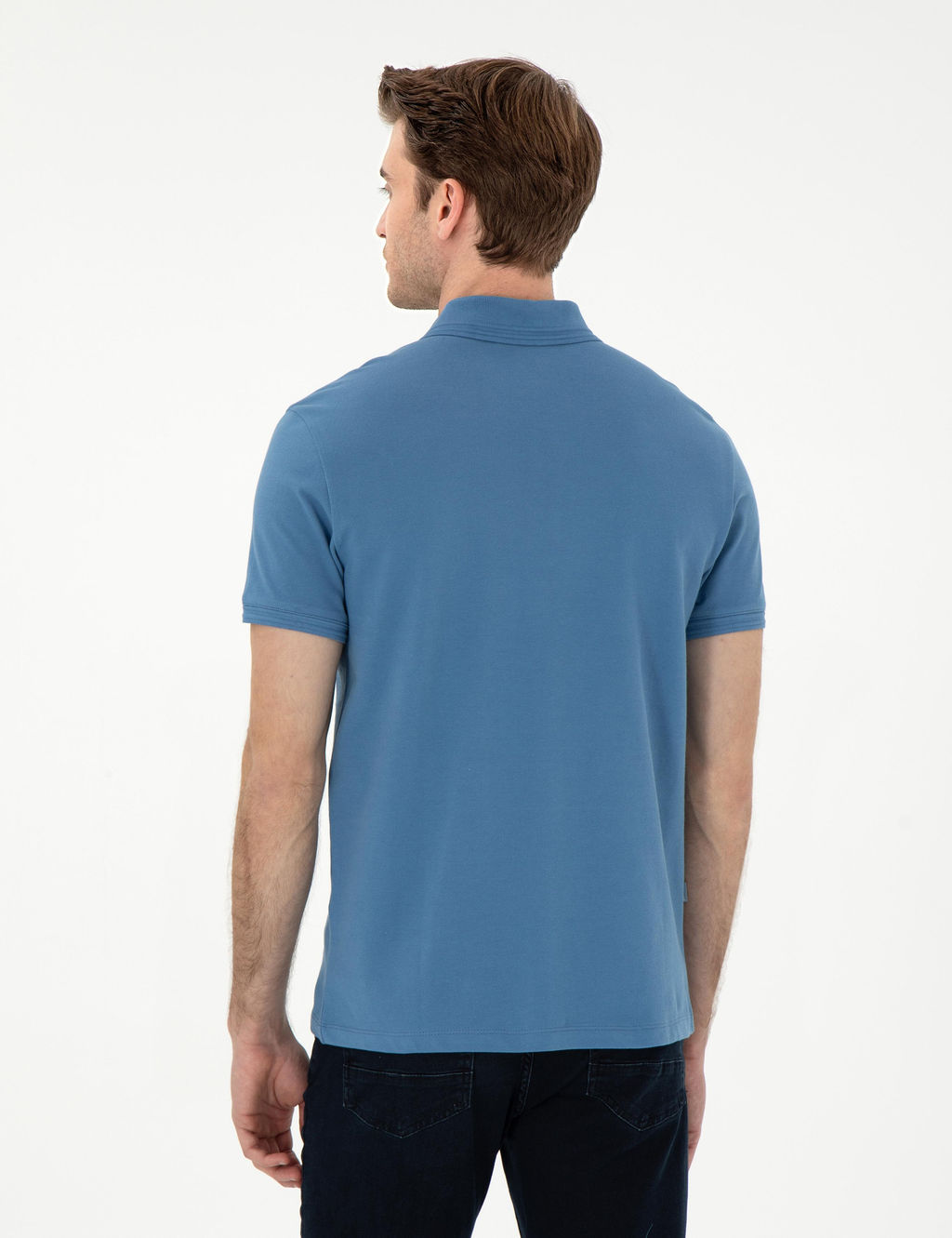 Koyu Mavi Slim Fit Basic Ti__rt - Pierre cardin фото 5
