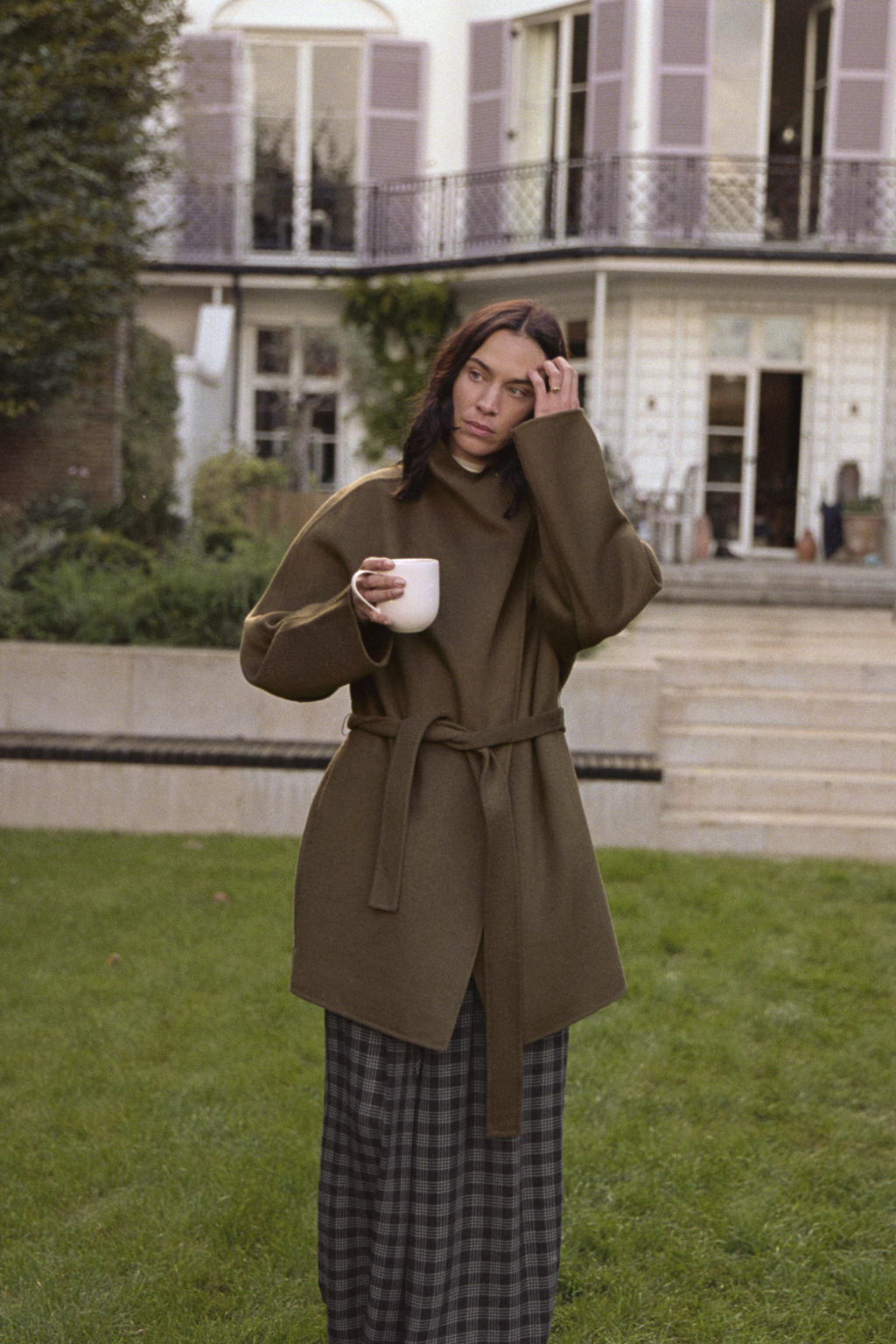 HIGH-NECK WOOL BLEND COAT ZW COLLECTION