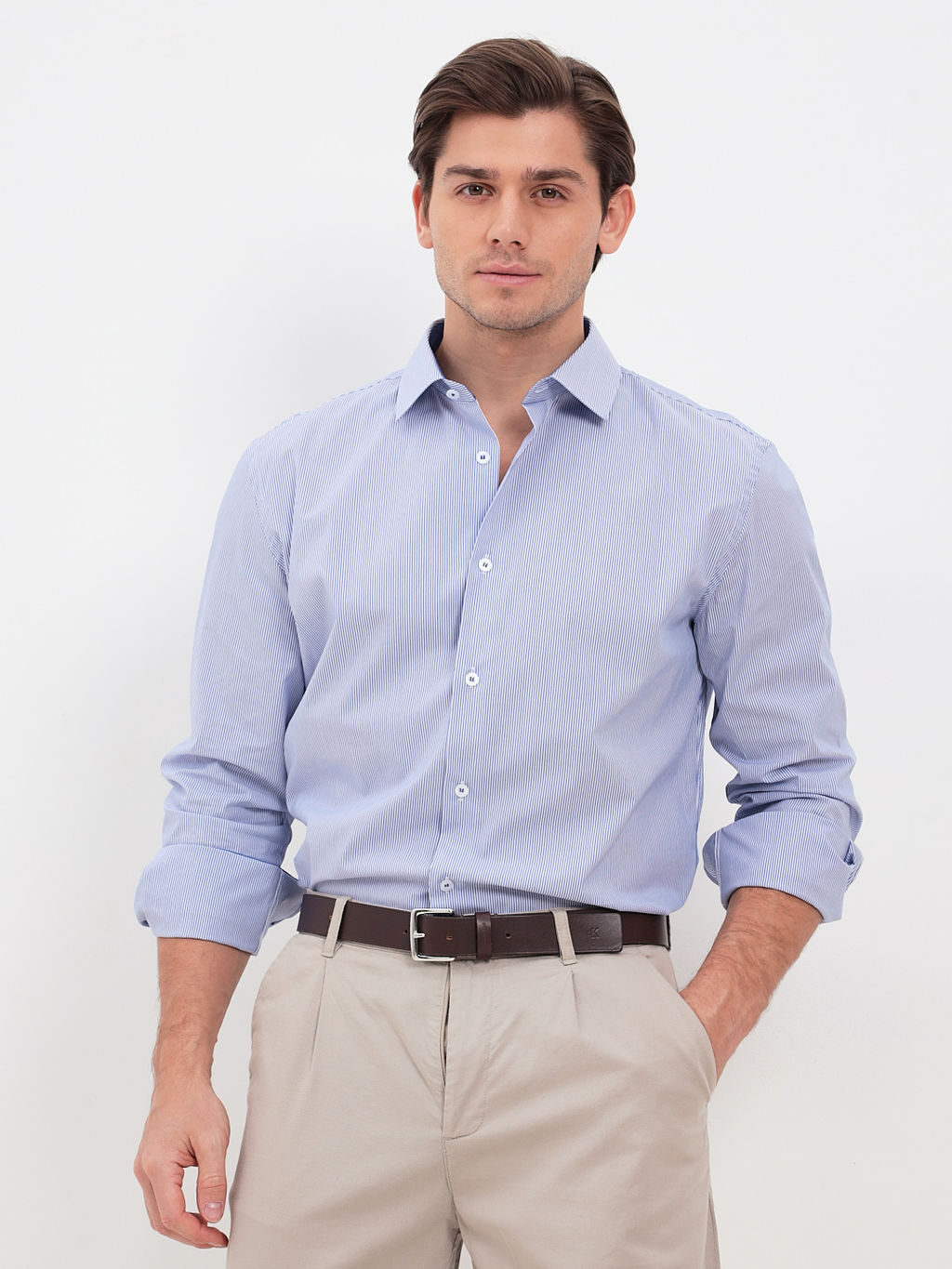 Сорочка мужская длинный рукав GREG 211/237/145/ZVN/1p STRETCH_GB  фото 7