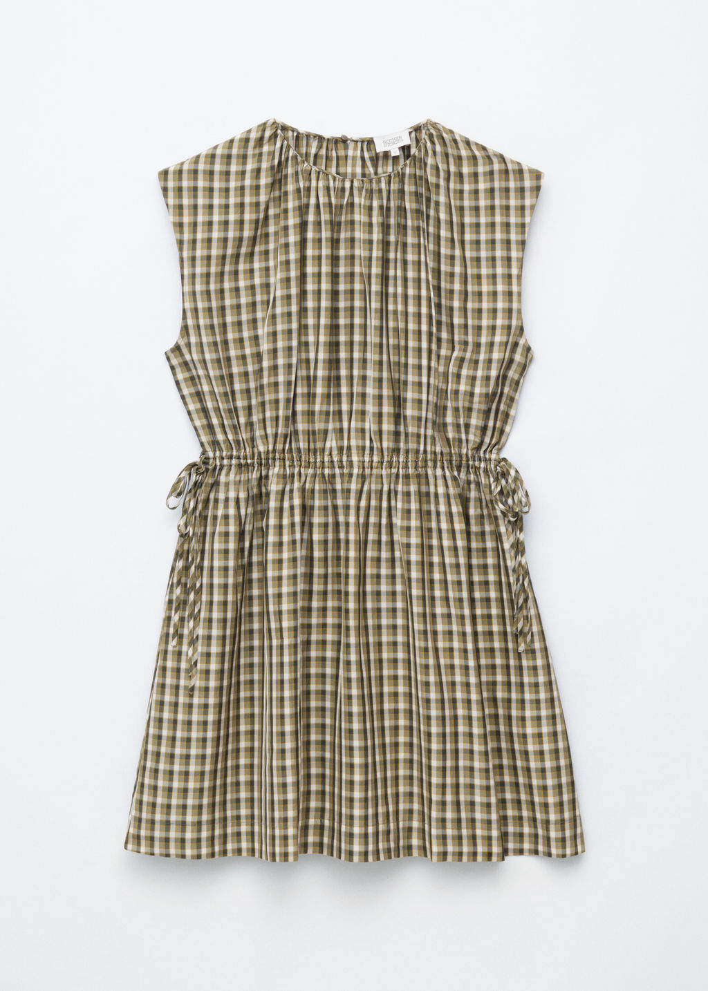 Vestido sin mangas con cord?n en la cintura