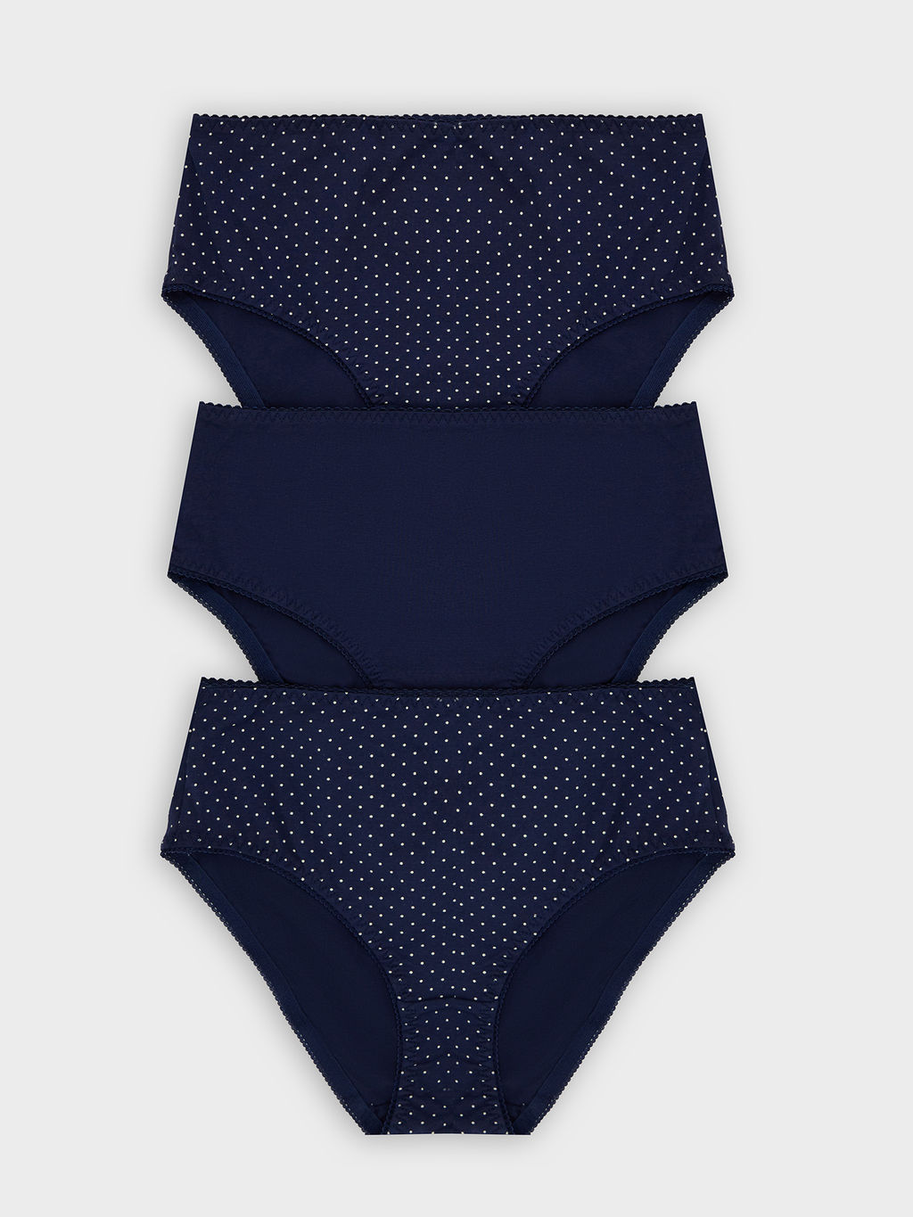 Цена за 2 штуки! Трусы макси женские синие в наборе, 3 шт - Mark formelle фото 8