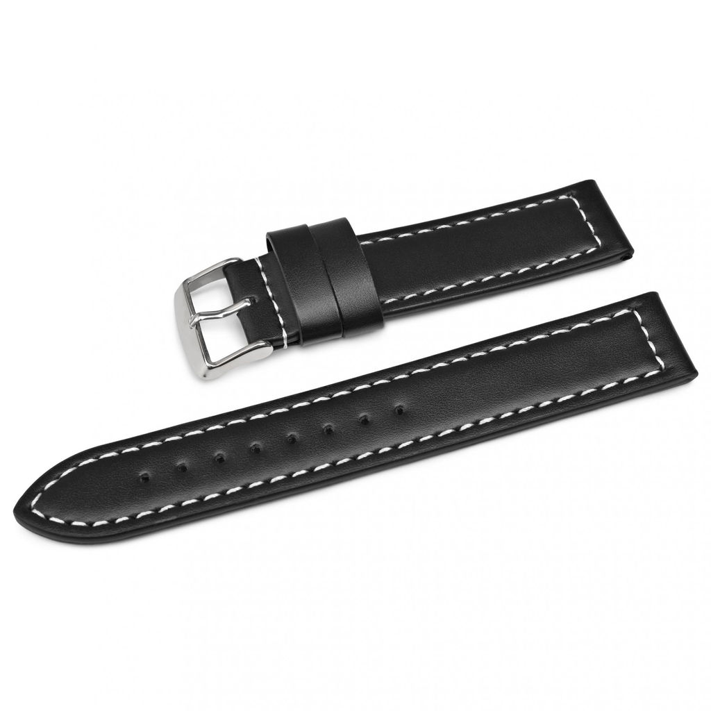 Ремешок натуральная кожа C22-22black-grey-XL